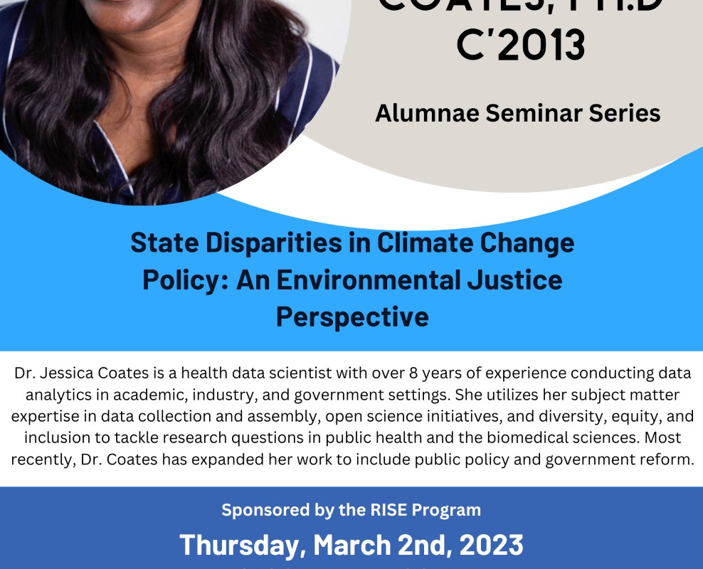 SAVE THE DATE: RISE Alumnae Series Hosts Dr. Jessica Coates C’ 2013 on March 2nd, 2023